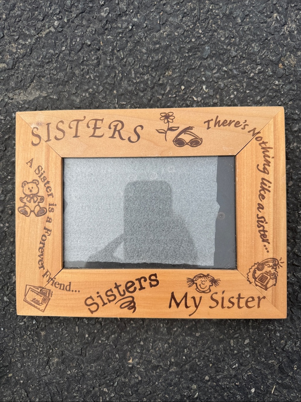 Sisters Wooden Photo Frame - Natural Wood